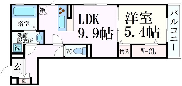 サンセベリア夏原の物件間取画像